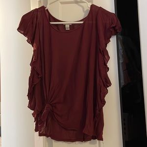 Nordstrom Hinge maroon top